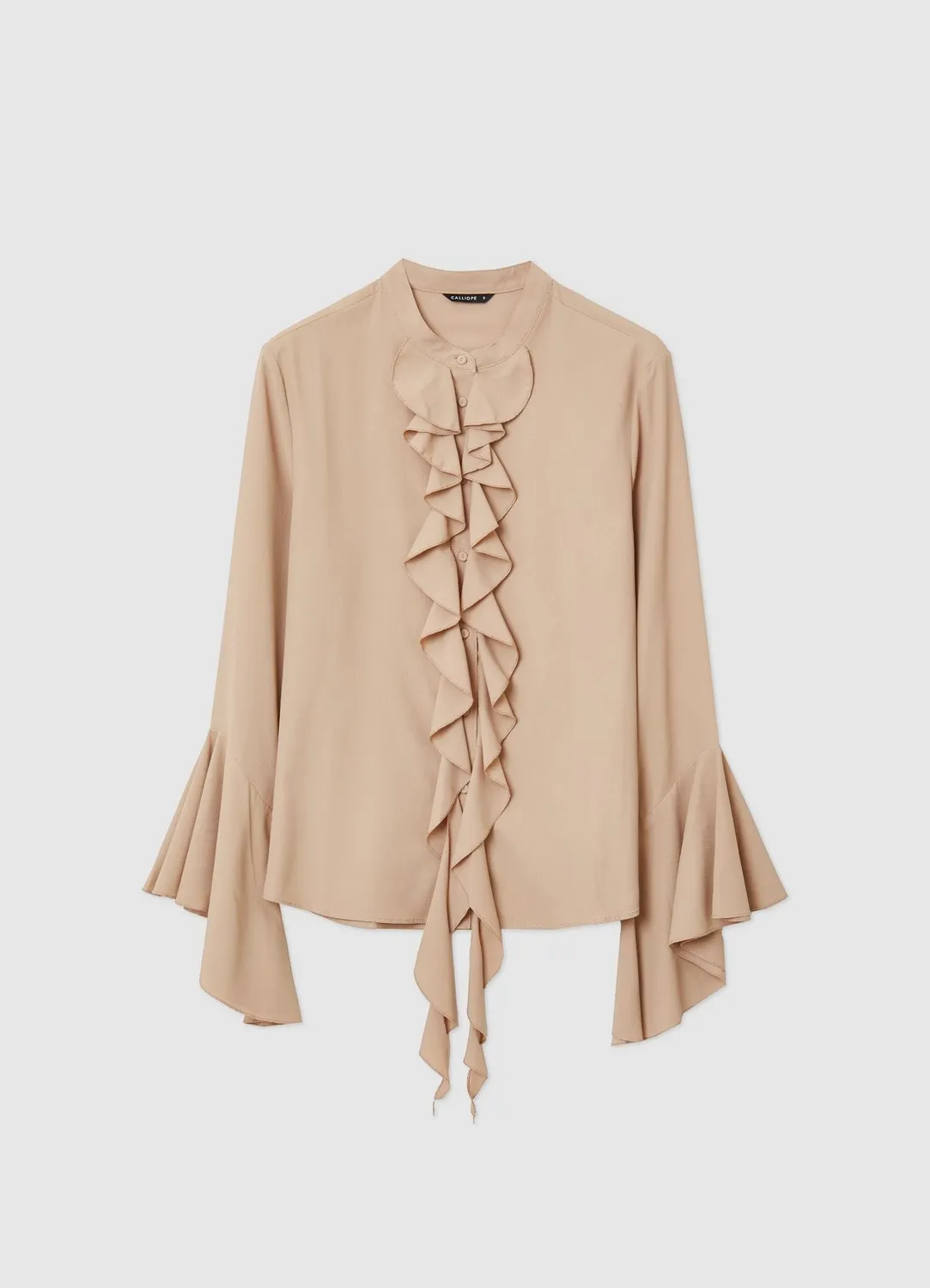 Calliope serafino blouse femme volants manches longues