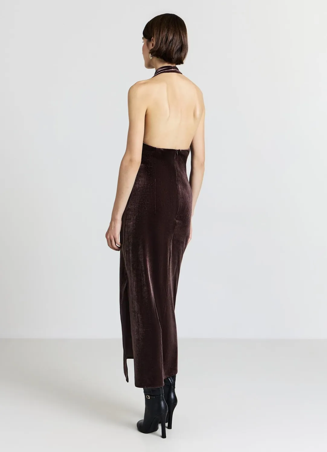 Calliope robe longue col drapé femme soirée