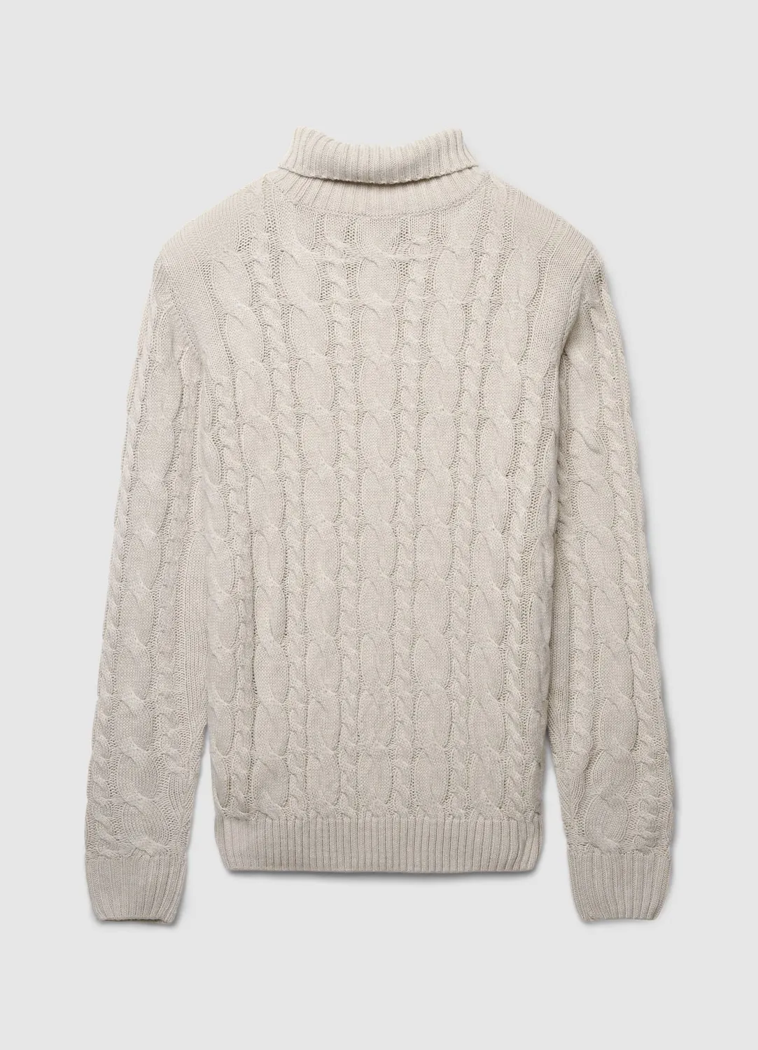 Calliope pull col roulé torsades homme uni