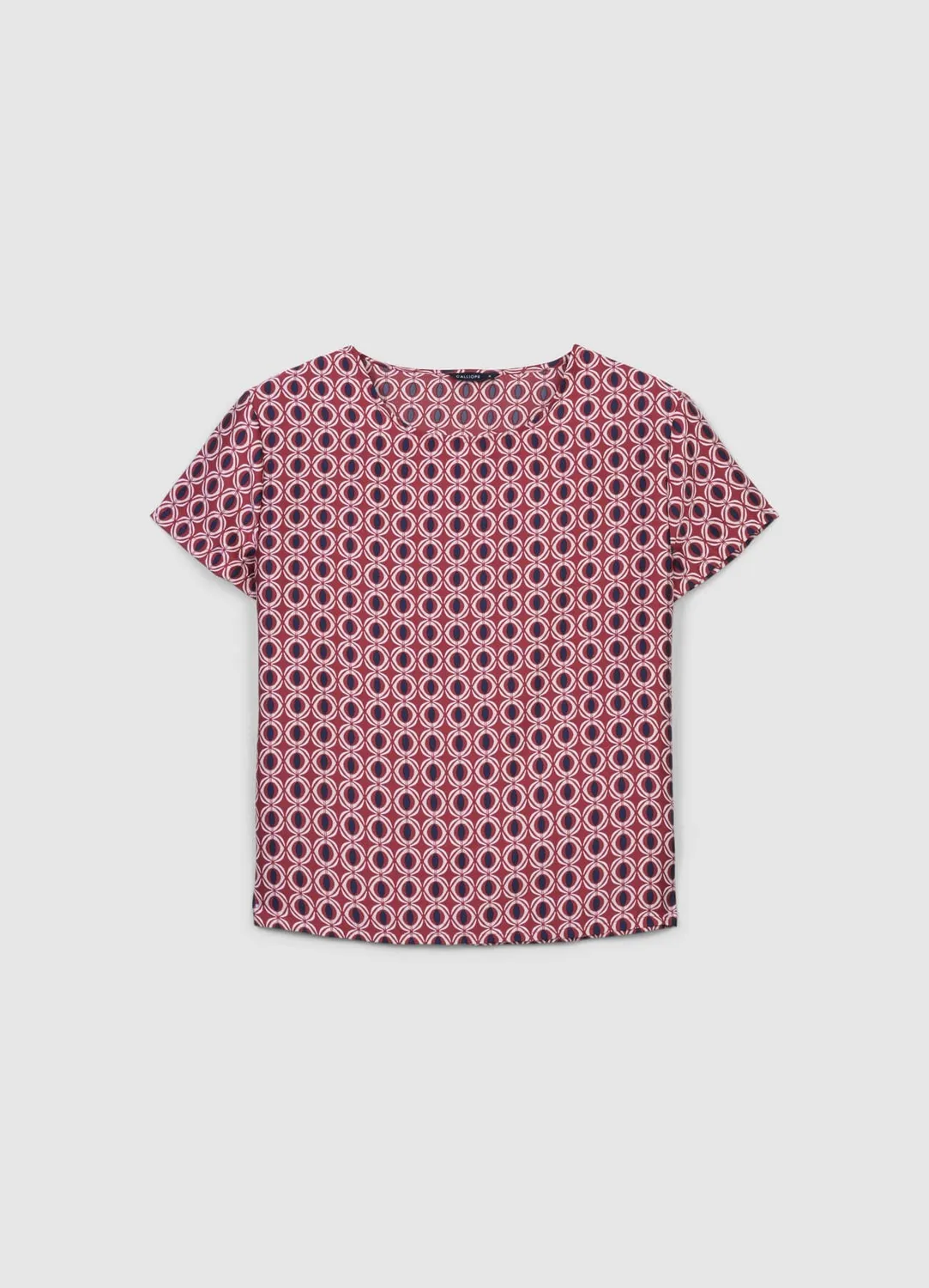 Calliope t-shirt satiné fantaisie femme col rond