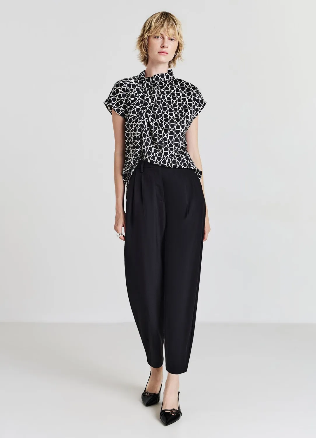Calliope balloon pinces pantalon taille haute