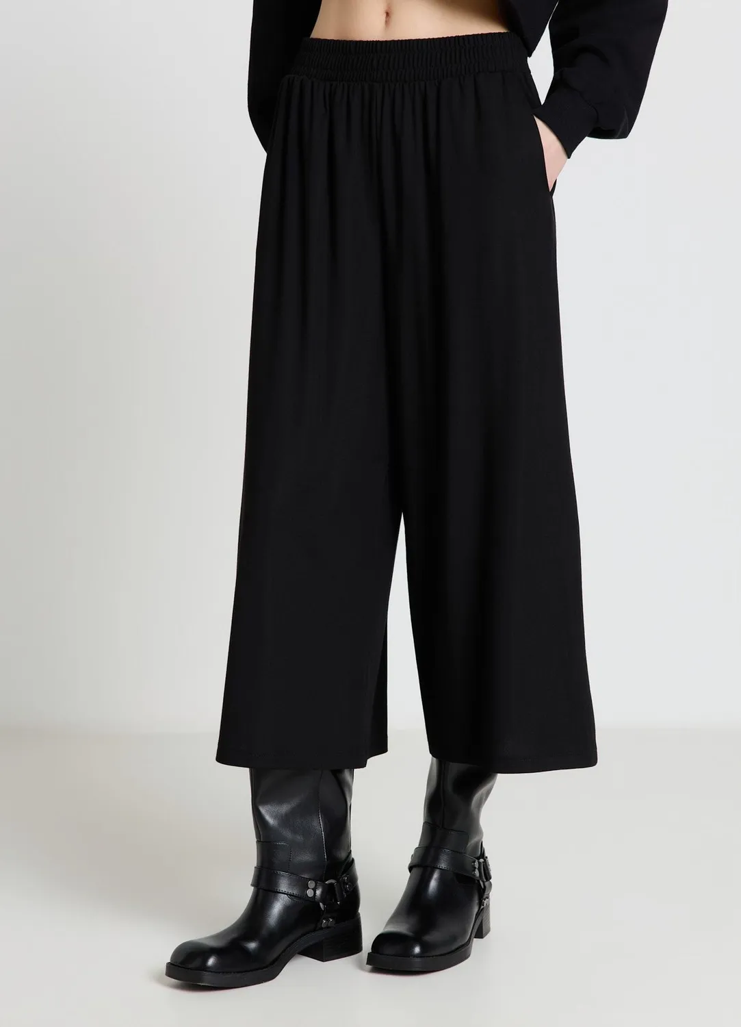 Calliope Pantalon Crop Sport pantalon uni taille haute