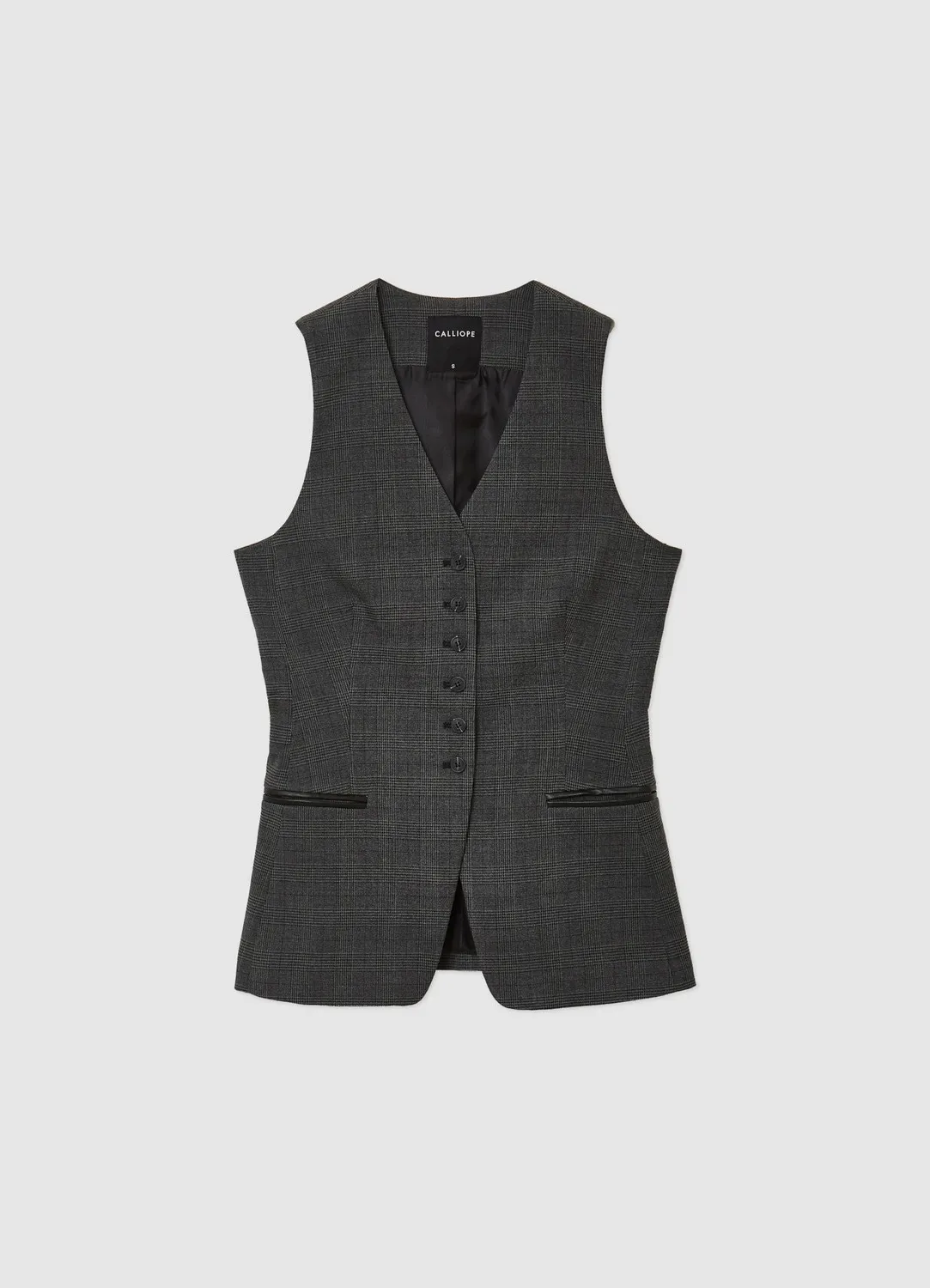 Calliope gilet prince-de-galles femme col V