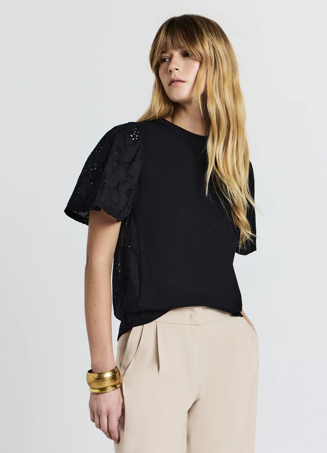 Calliope t-shirt femme coton broderie anglaise
