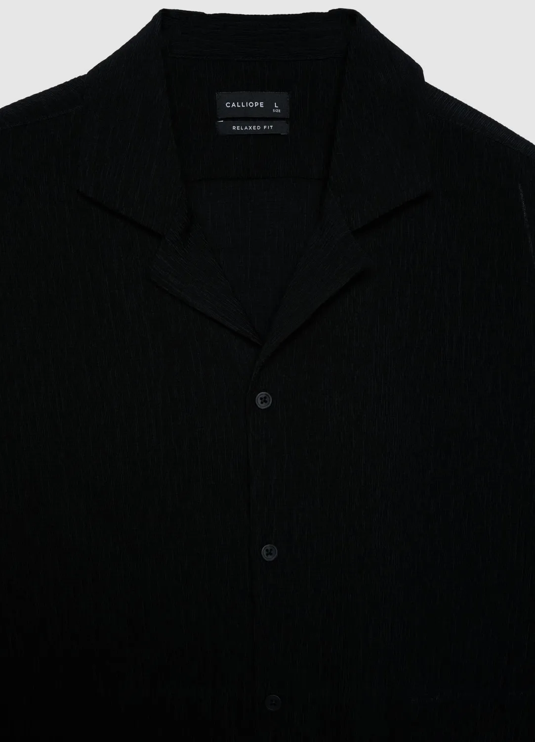 Calliope chemise homme col bowling unie manches courtes