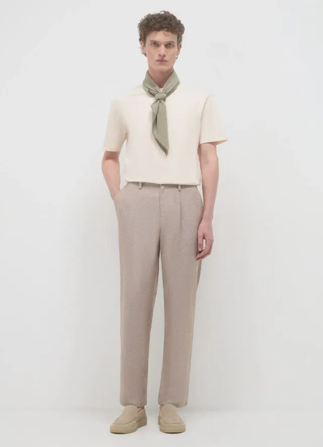 Calliope pantalon chino homme lin coupe regular
