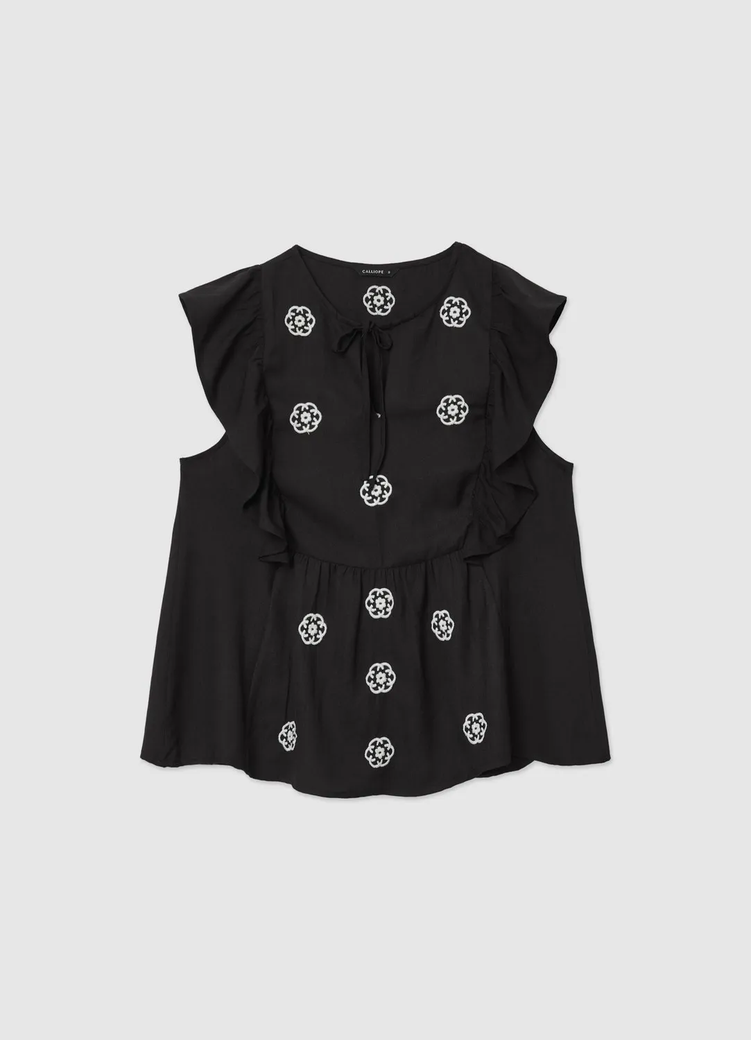 Calliope chemise brodée femme volants