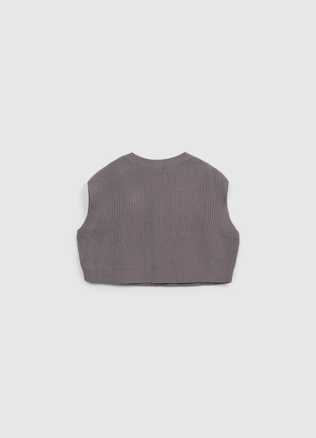 Calliope gilet maille côtes col V sans manches