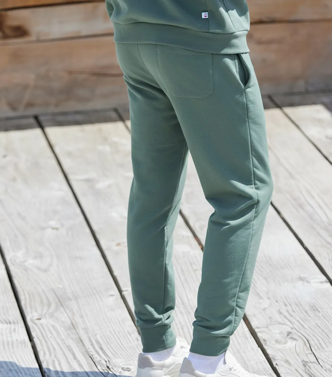 Cocorico Intemporel jogging homme sauge coton