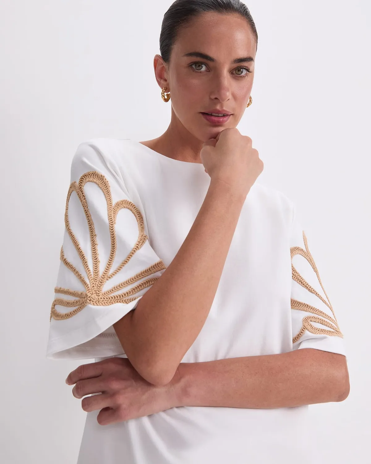 Sportscraft Eliza Embroidery Top top coton brodé