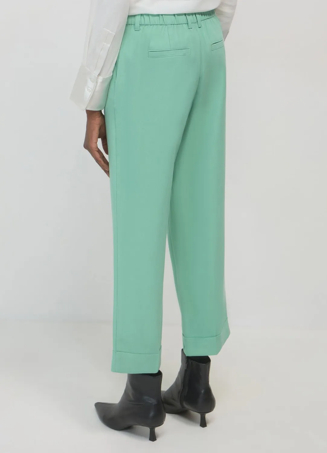 Calliope pantalon classique femme revers élastique