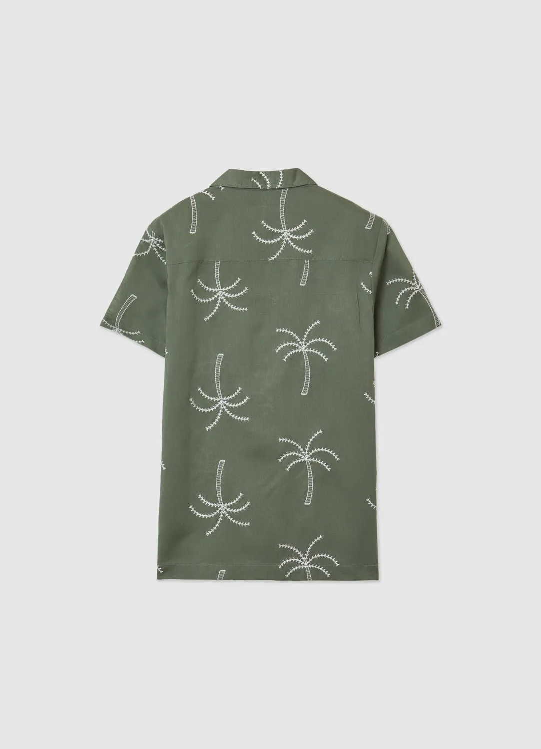 Calliope Chemise Palmiers Garcon Manches Courtes Ete