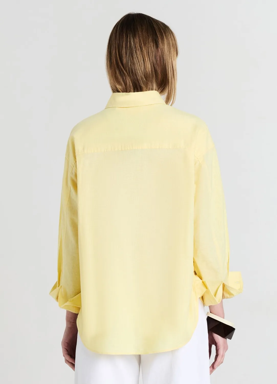 Calliope chemise misto lino manches longues femme
