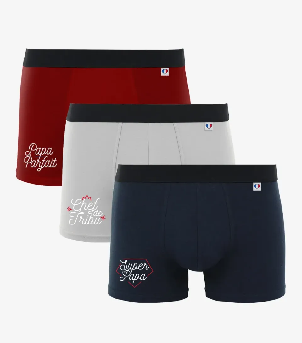 Cocorico Papa boxer homme x3 coton stretch