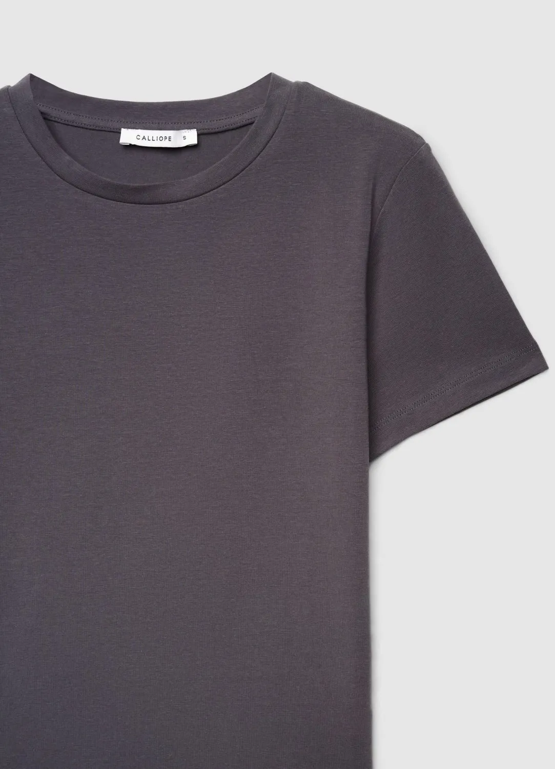 Calliope t-shirt uni femme col rond coton