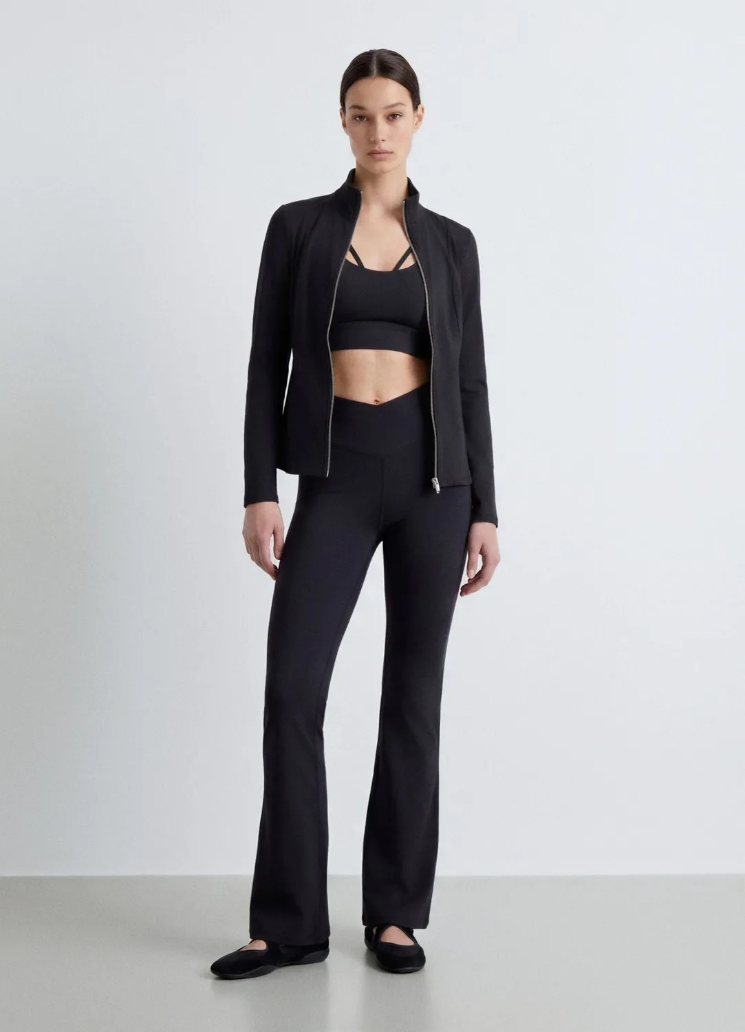 Calliope legging flare femme taille haute uni