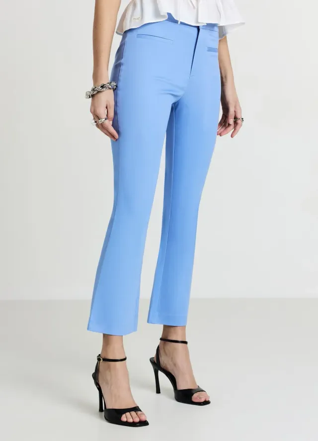 Calliope Flare pantalon femme cropped coton