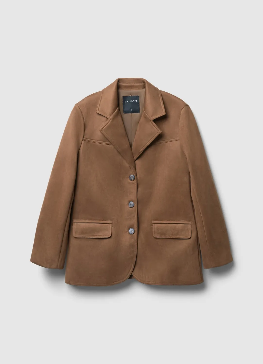 Calliope veste effet daim femme boutonnée