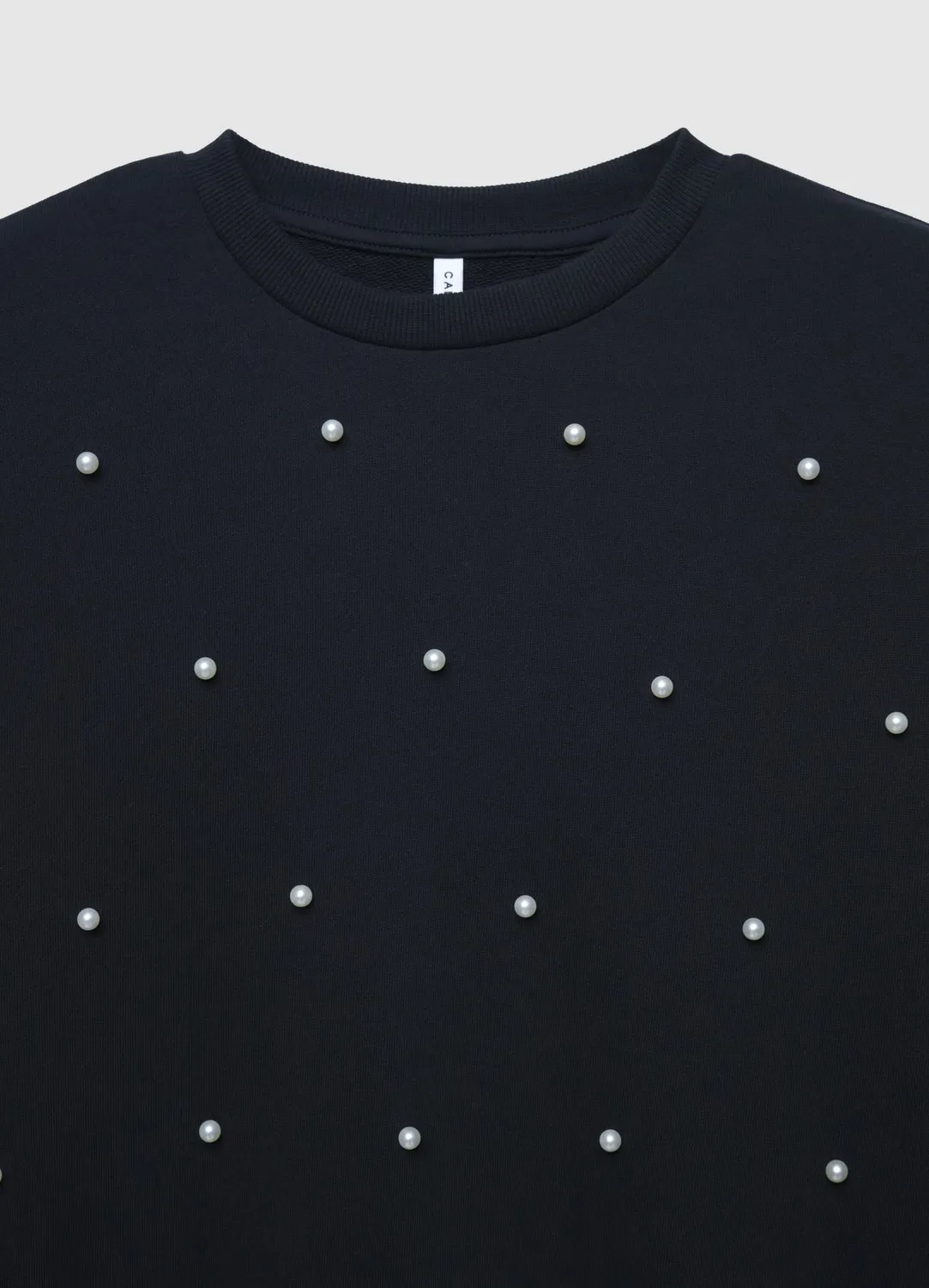 Calliope Felpa perle sweat femme col rond à perles