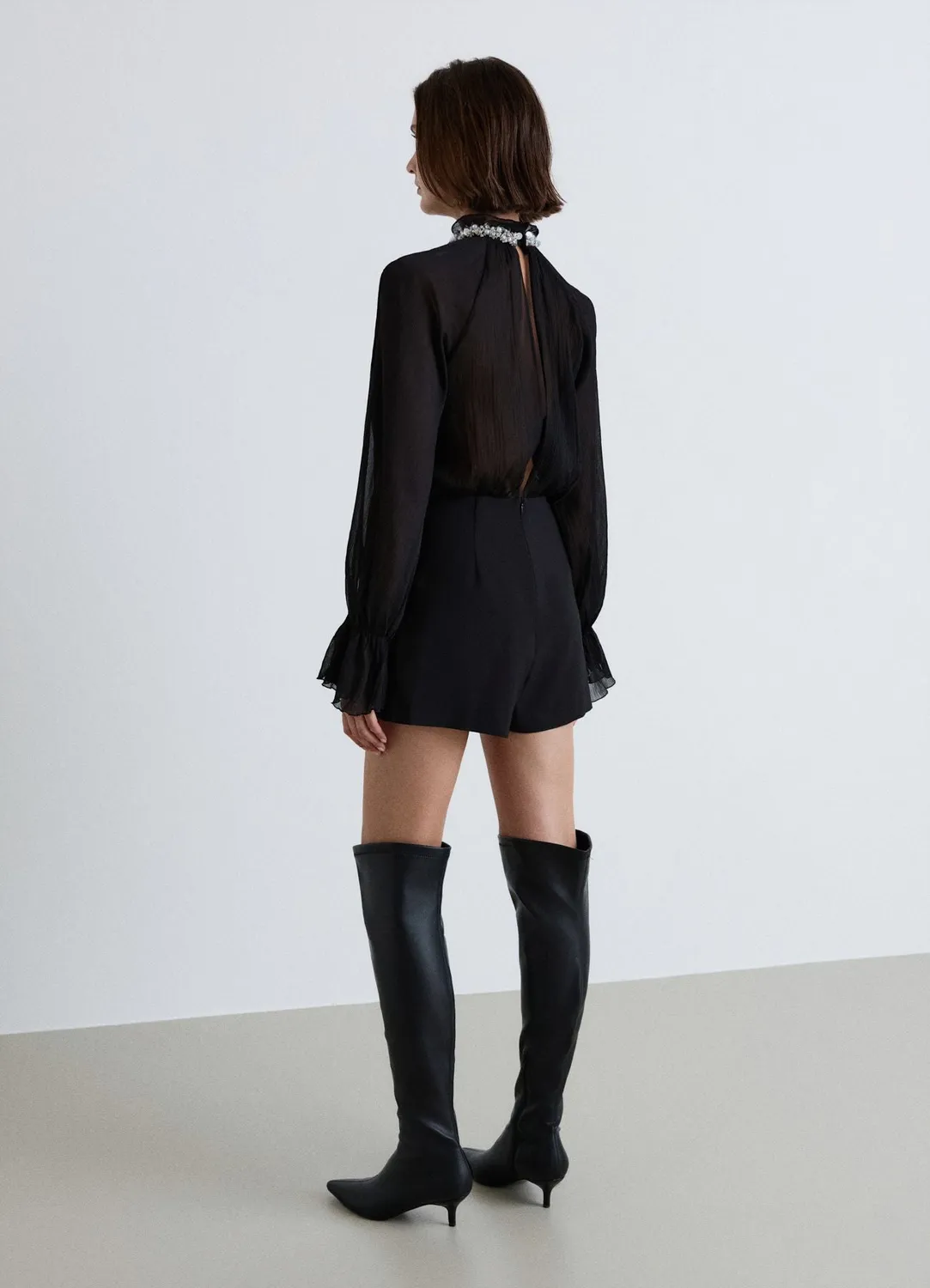 Calliope Atelier mini robe col bijou festive