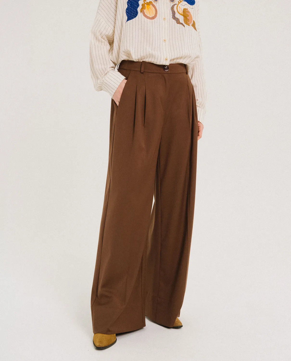 Tinsels Upton pantalon Ginger gabardine large