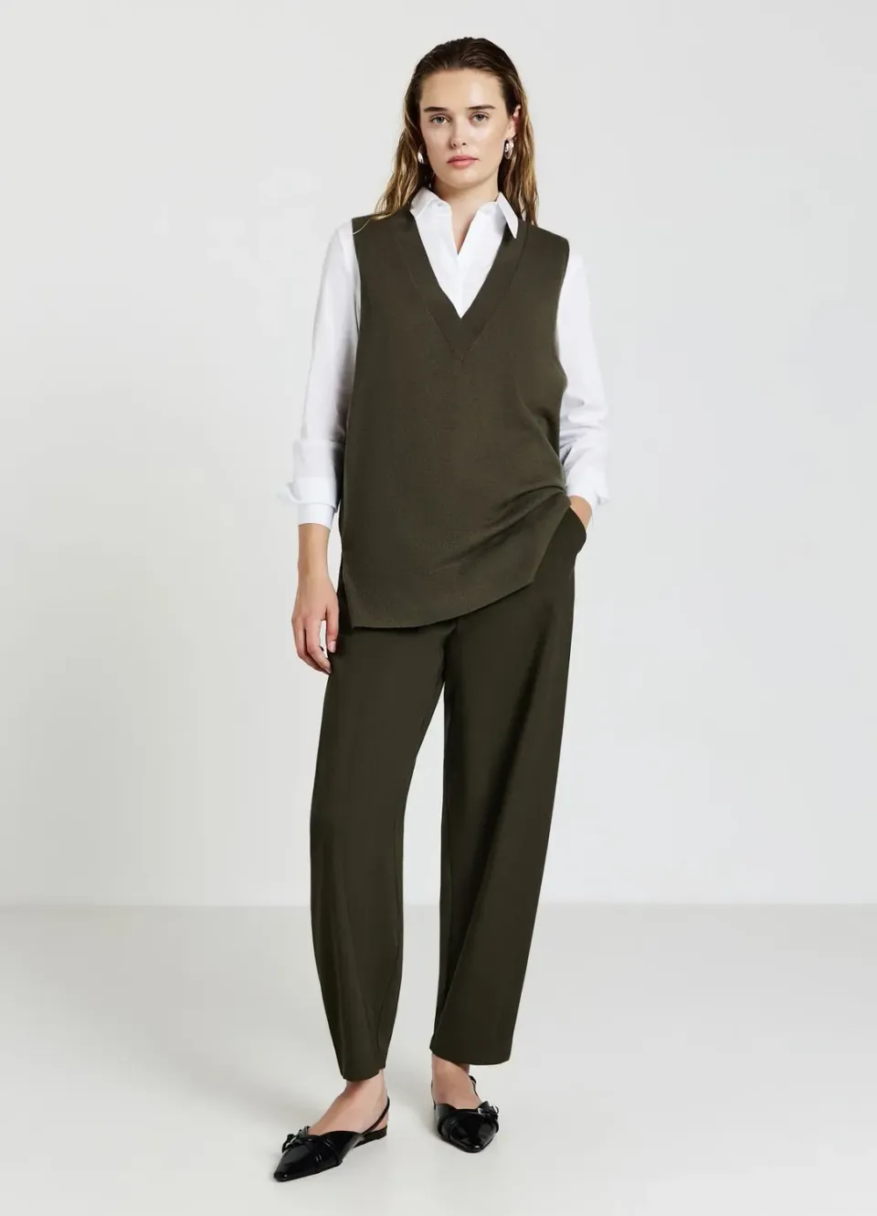 Calliope gilet col V sans manches femme regular