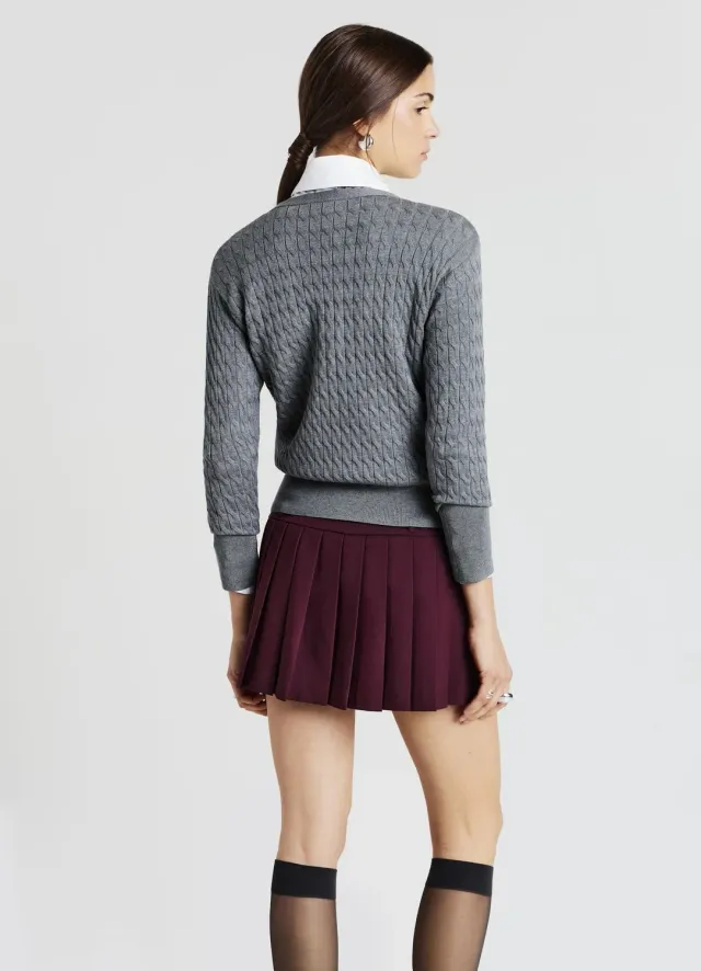 Calliope cardigan torsadé boutons femme col V