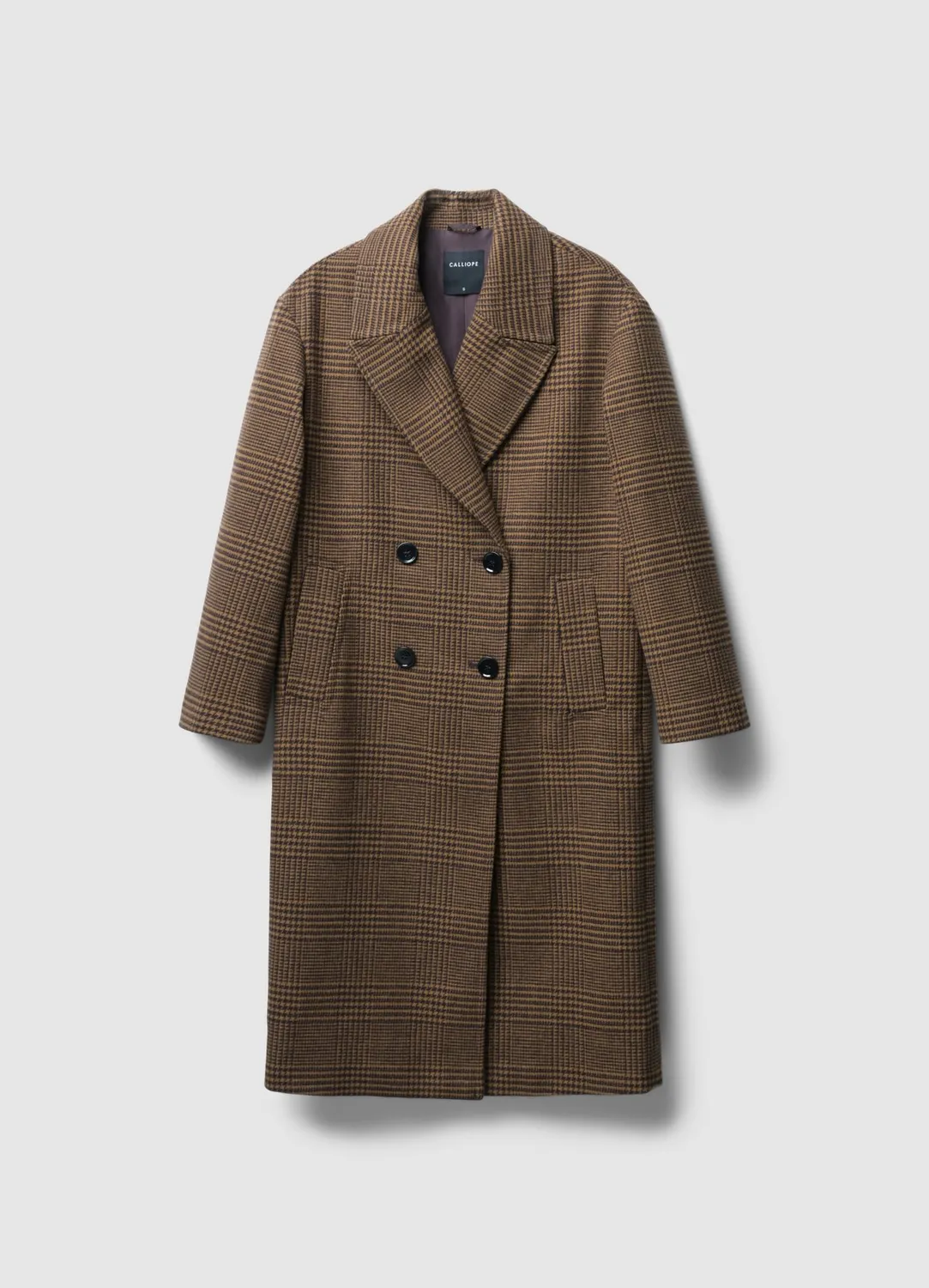Calliope Carreaux manteau femme croisé