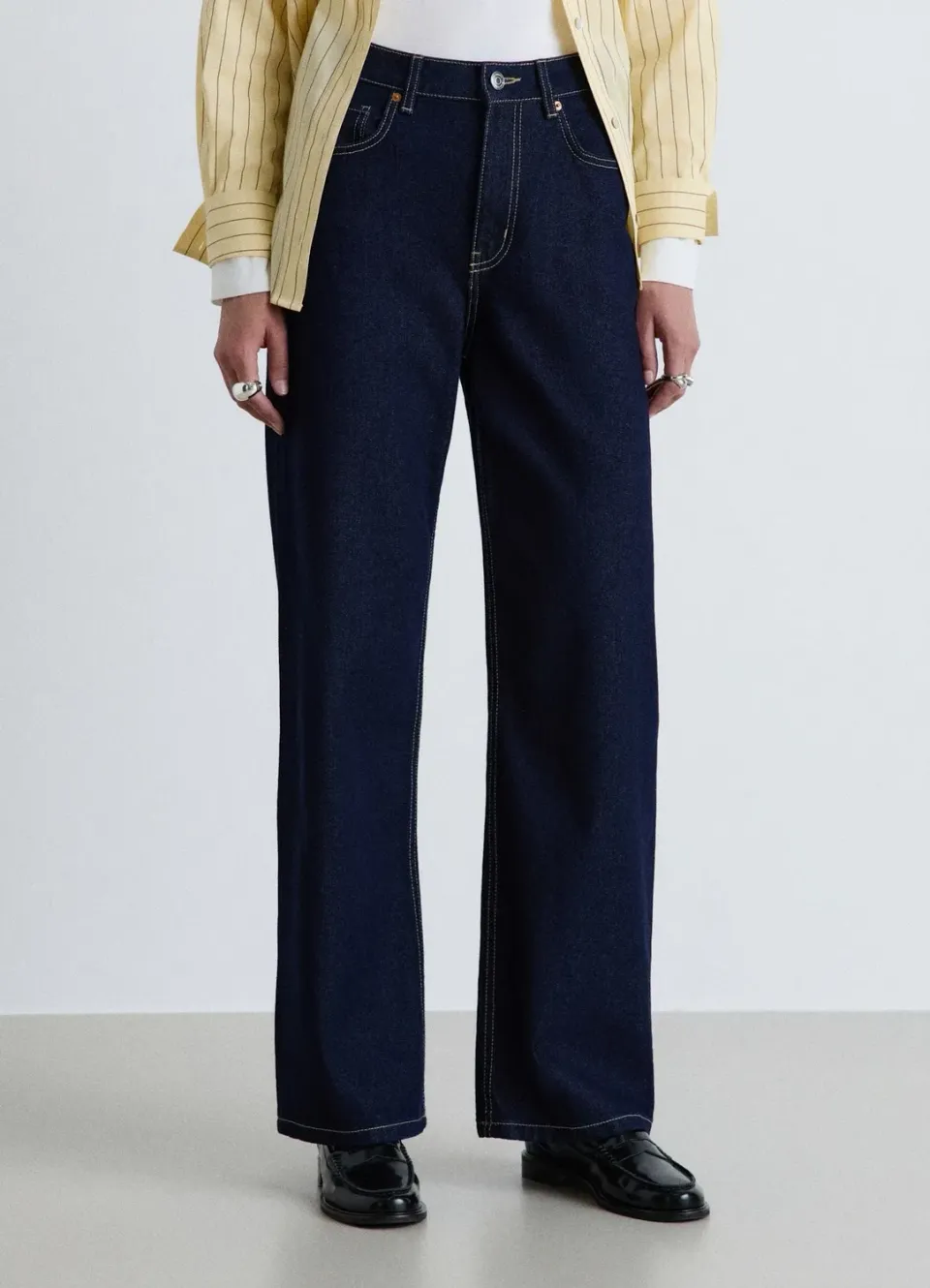 Calliope jeans wide leg taille haute femme coton