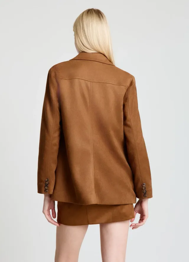 Calliope Blazer femme effet suédé 3 boutons