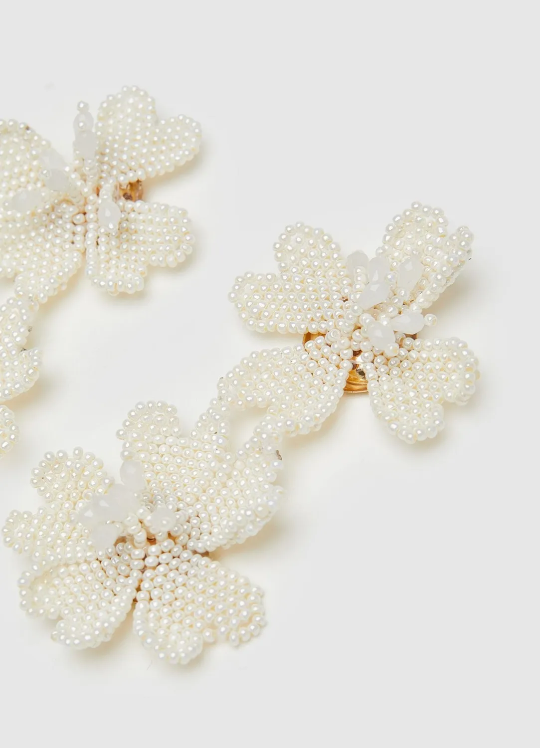 Calliope boucles oreilles pendantes fleurs perles TU