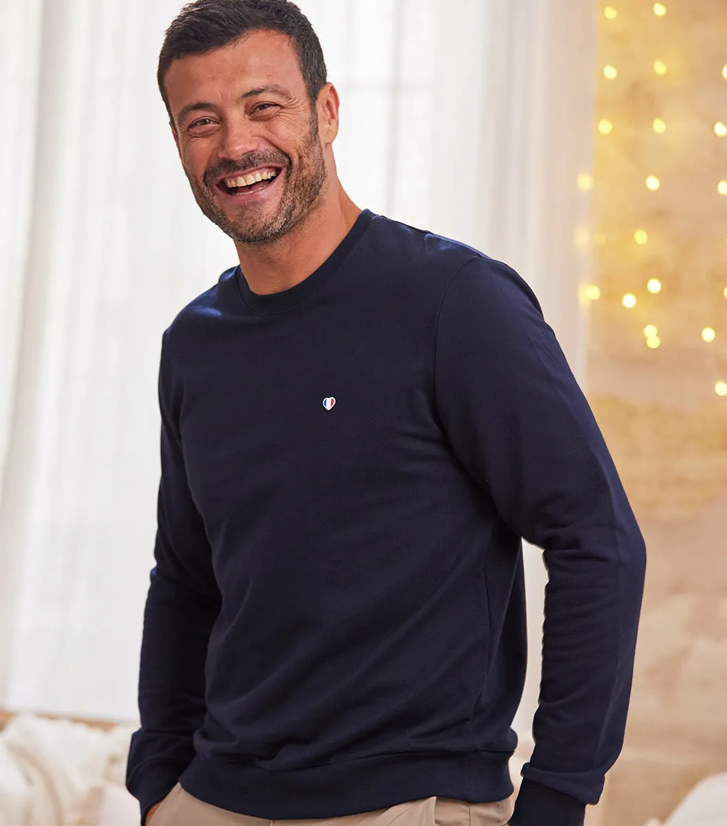Cocorico Iconique sweat homme marine coton