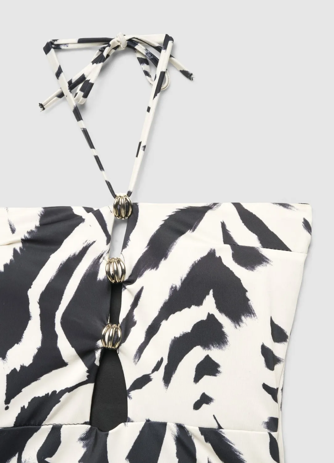 Calliope Maillot 1 Pièce Femme Bandeau Animalier Bijou