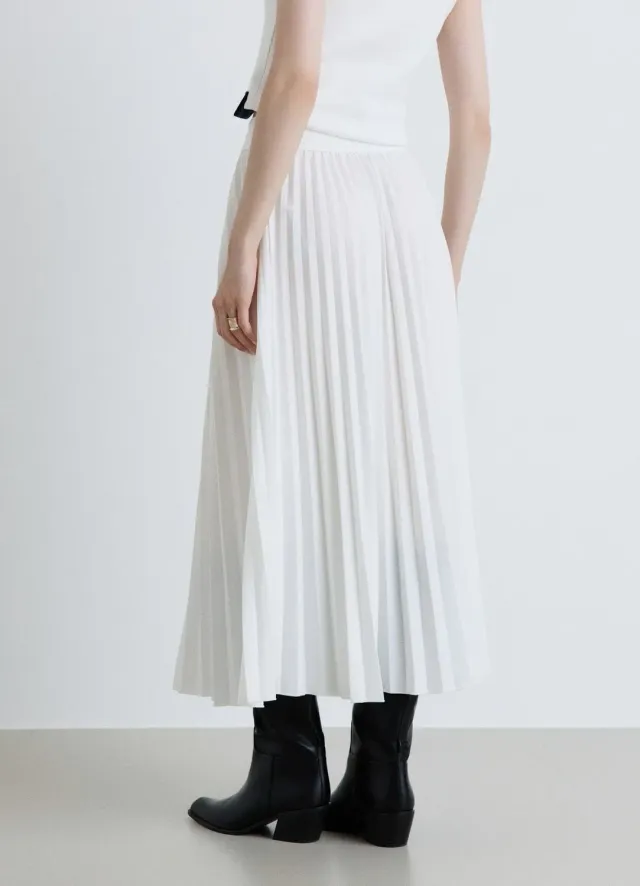 Calliope jupe longue plissée femme taille haute
