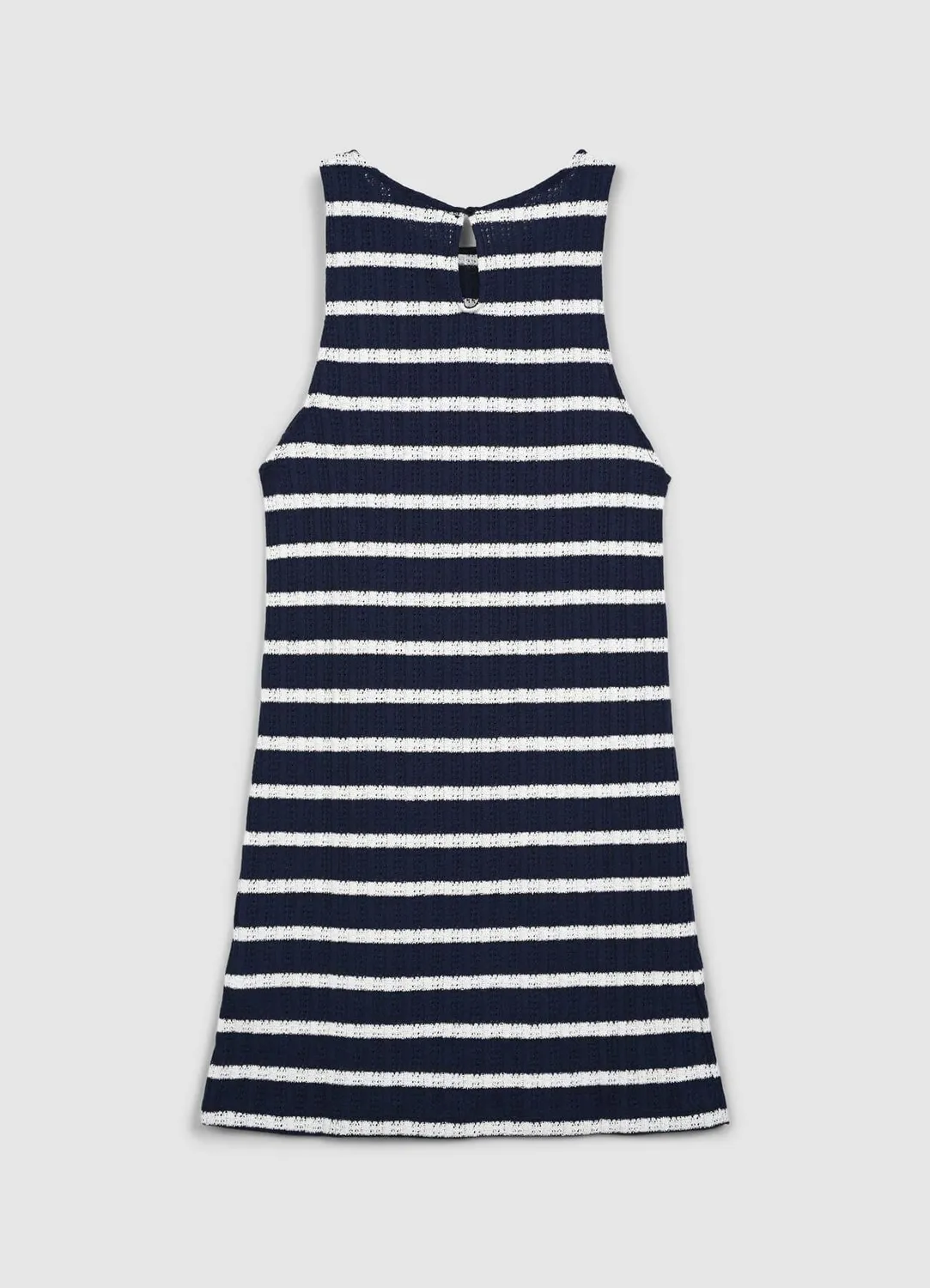 Calliope robe en maille rayée mini sans manches