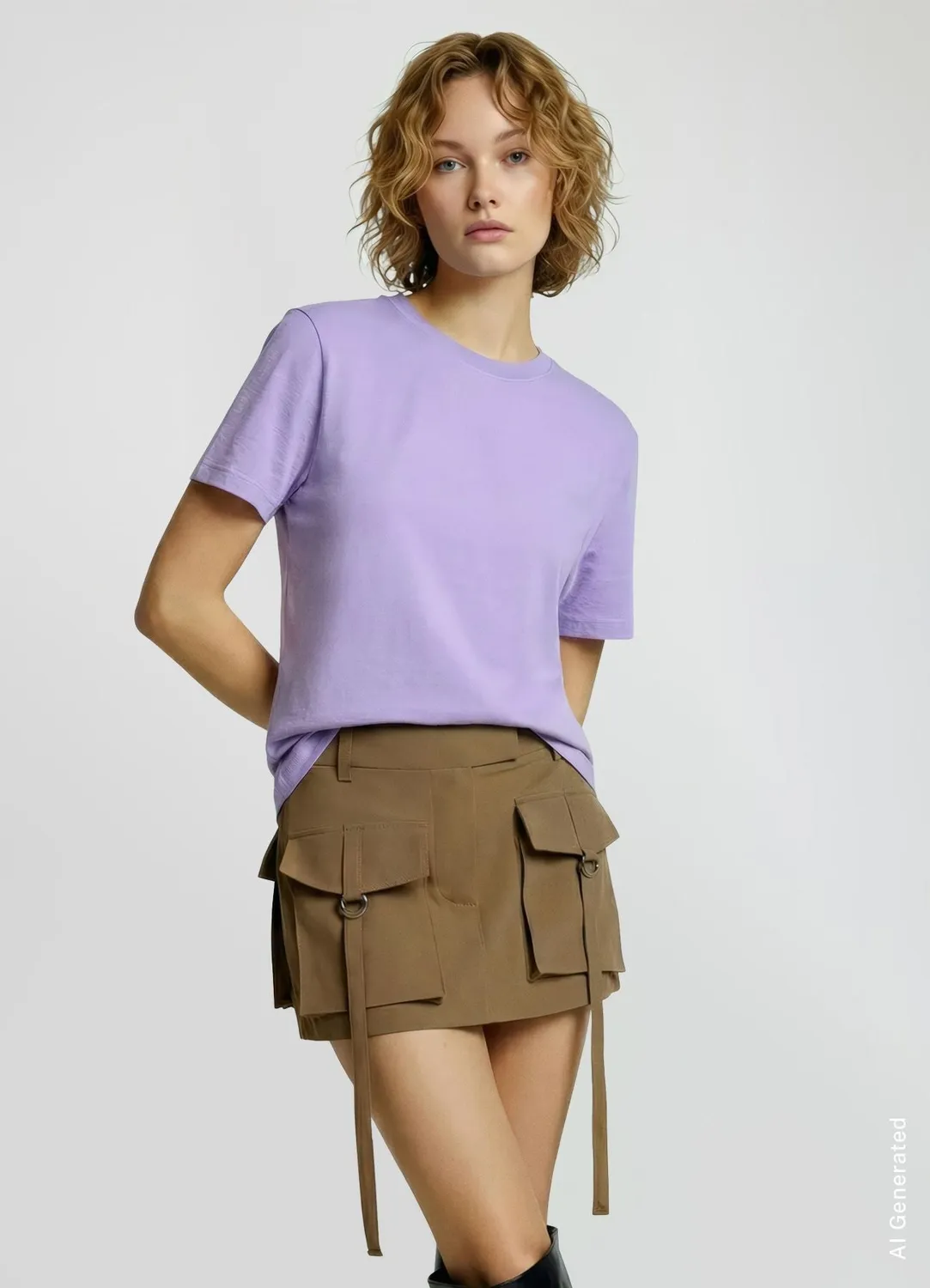 Calliope Uni t-shirt femme col rond manches courtes
