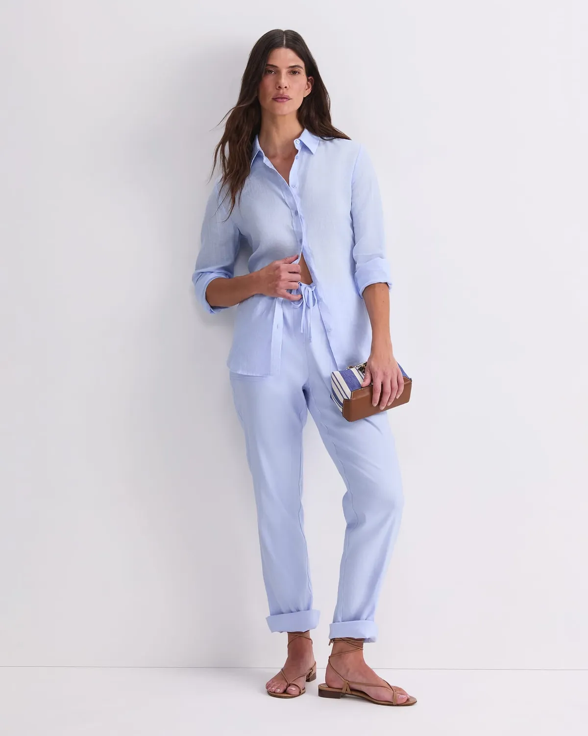 Sportscraft Rosa 115179 pantalon lin femme stretch