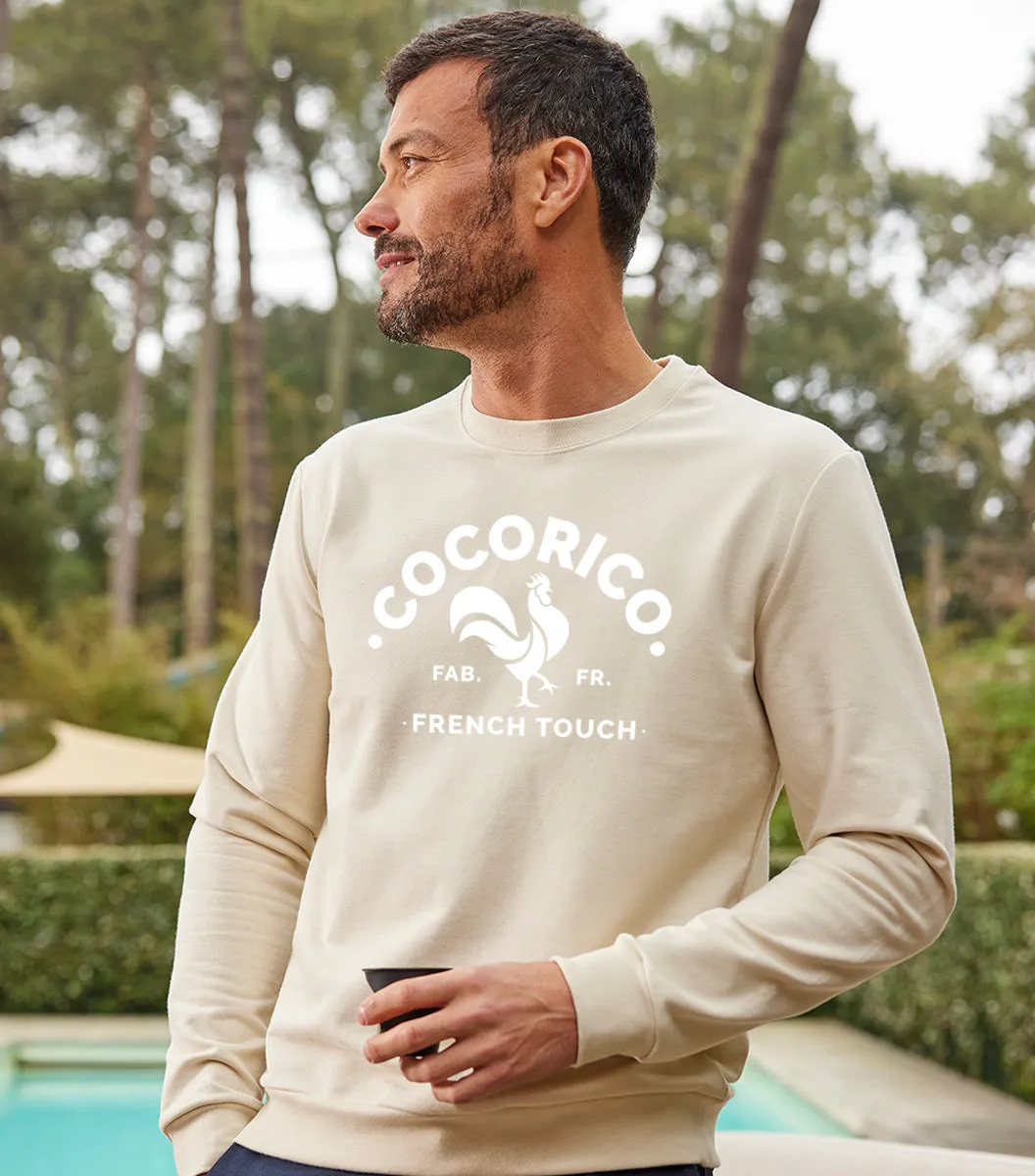 Cocorico Sable Coq Français sweat homme coton