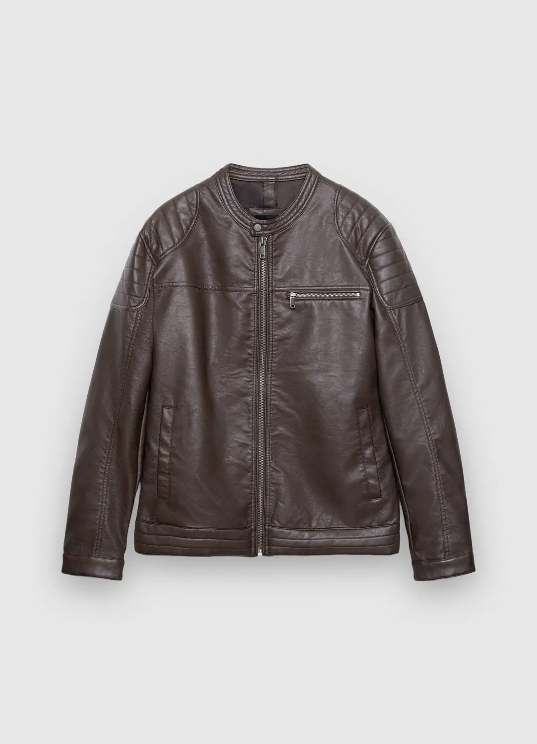 Calliope blouson biker homme simili cuir col coréen