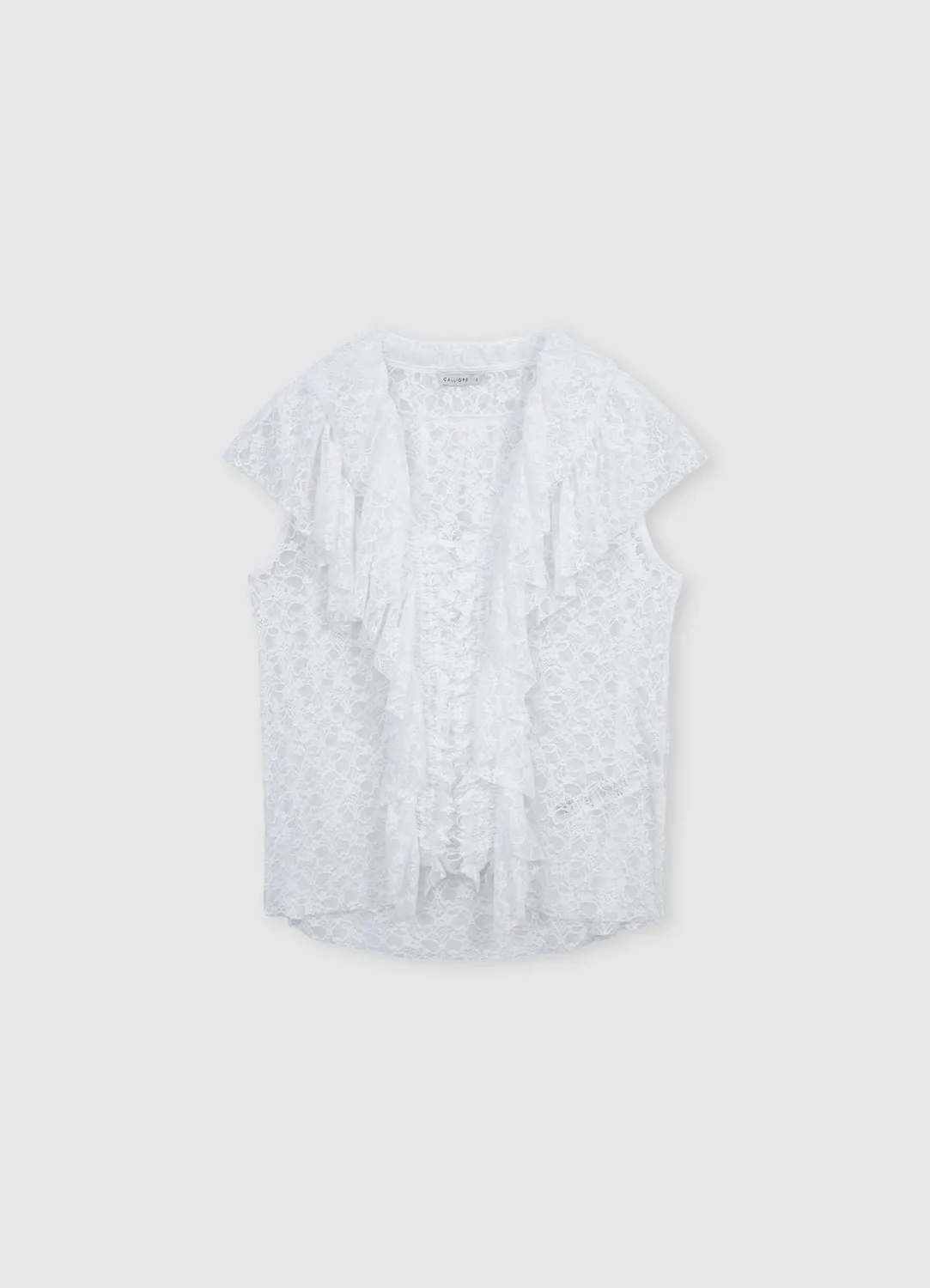 Calliope blouse dentelle femme volant manches courtes