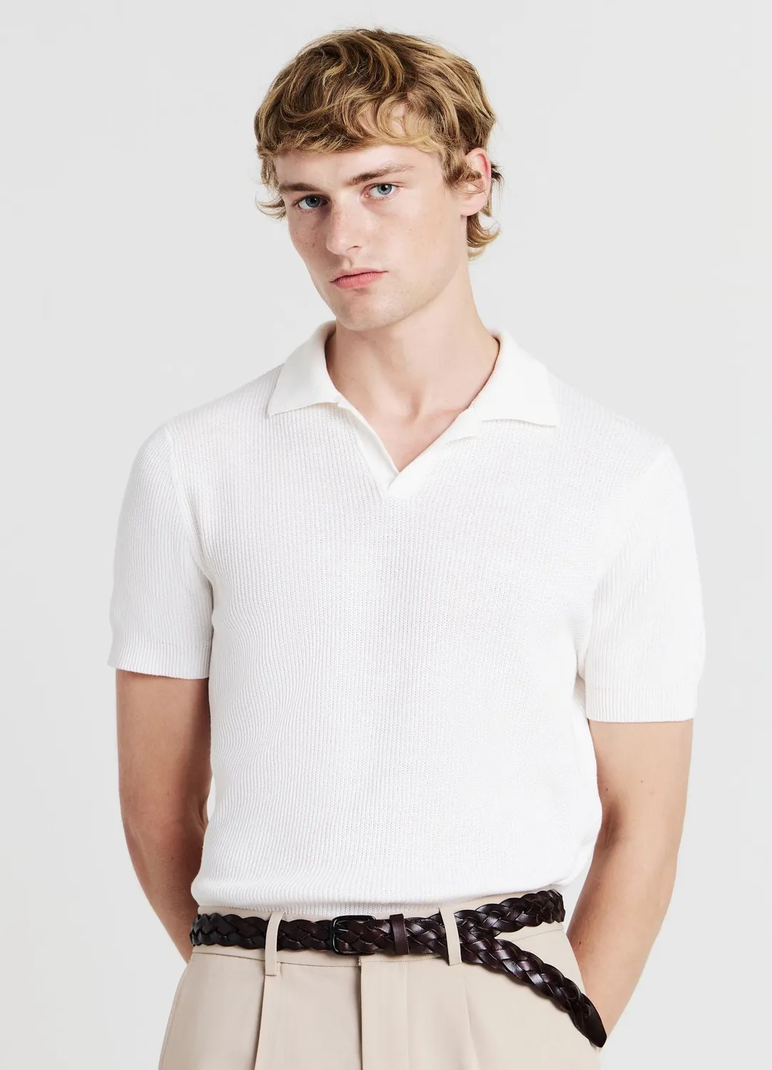 Calliope maille polo homme coton uni
