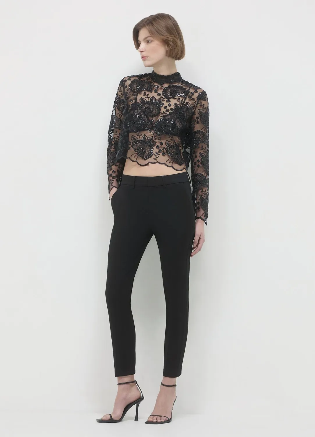 Calliope pantalon satin coton femme regular