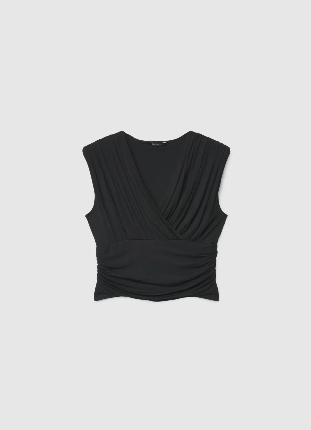 Calliope top femme croisé drapé sans manches