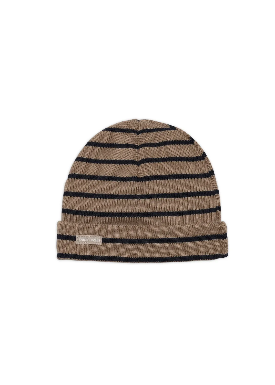 Saint James bonnet de quart beige foncé/marine laine
