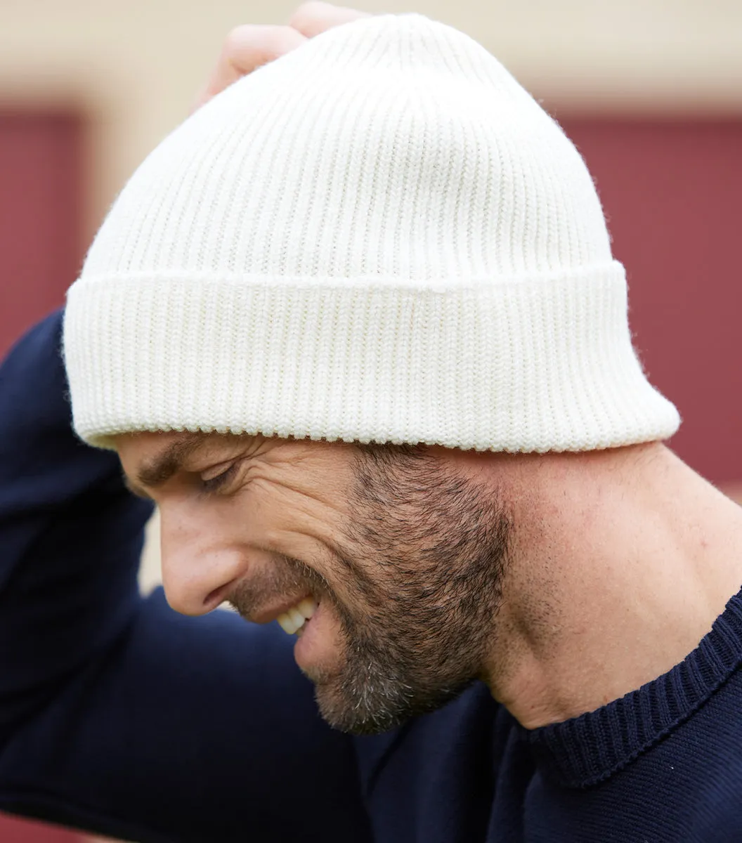 Cocorico Bonnet Homme Écru taille unique mérinos