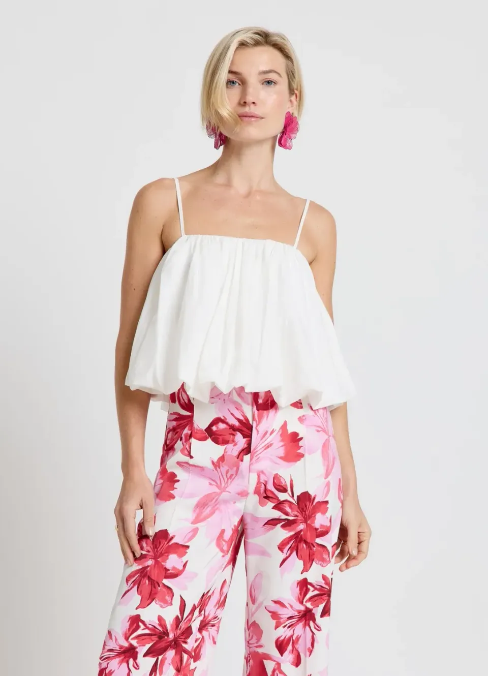 Calliope top ballon femme bretelles fines