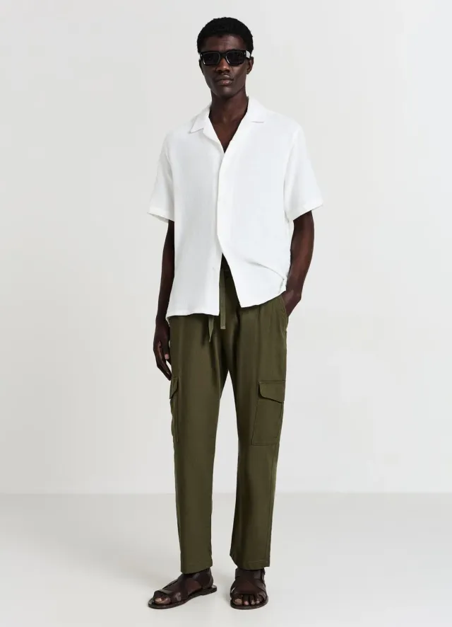 Calliope pantalon cargo homme coton uni regular