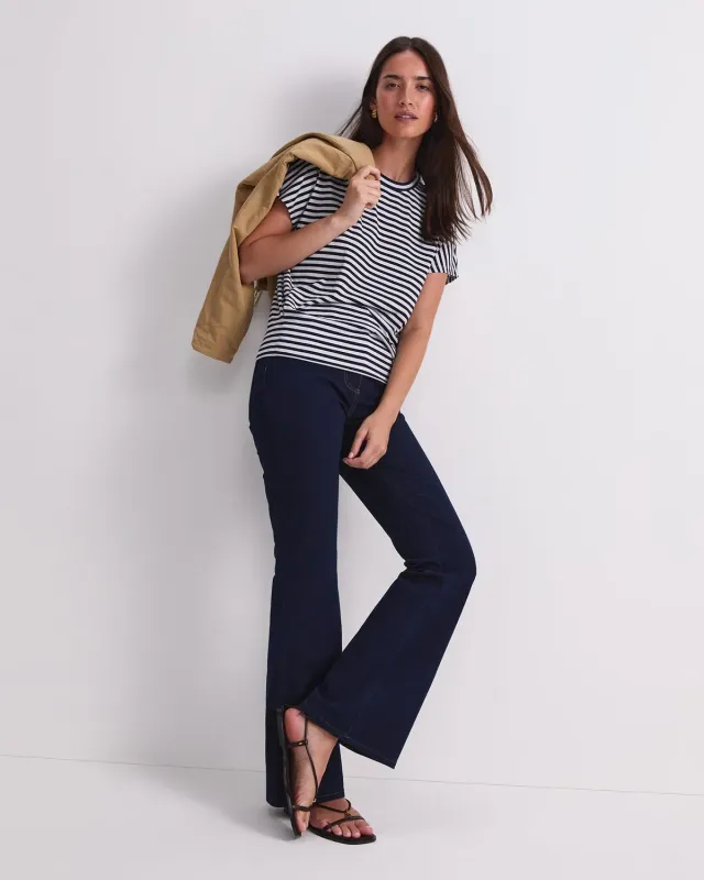 Sportscraft Nyra jean femme flare indigo délavé