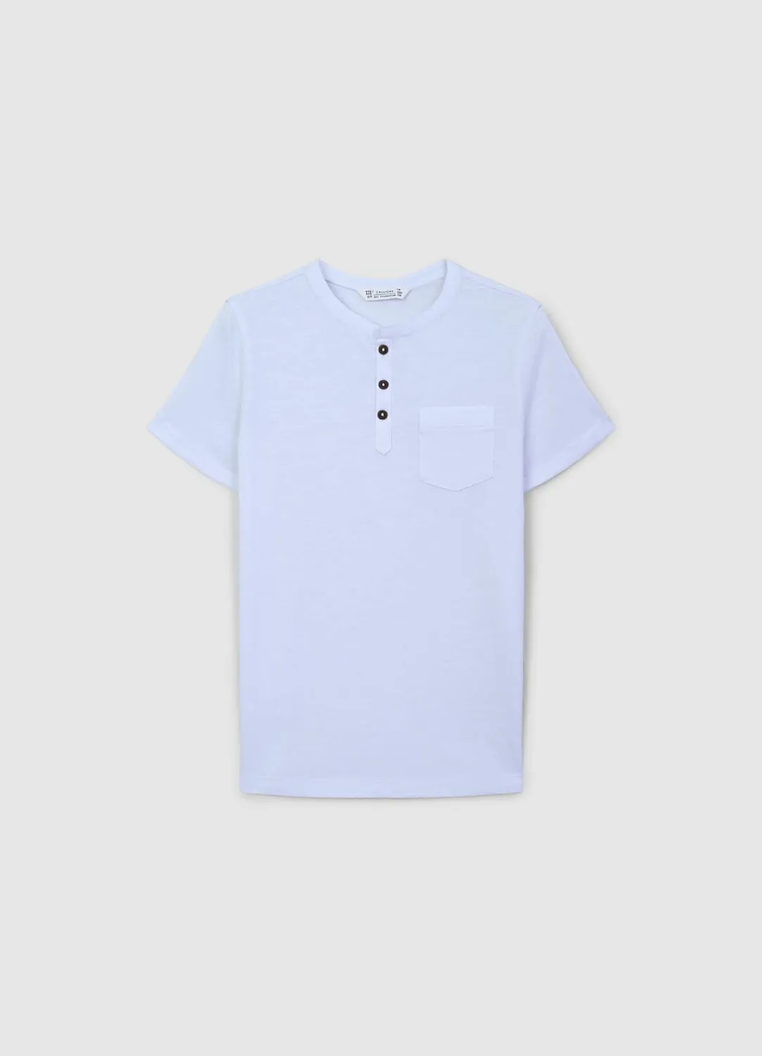 Calliope t-shirt Henley garçon coton manches courtes