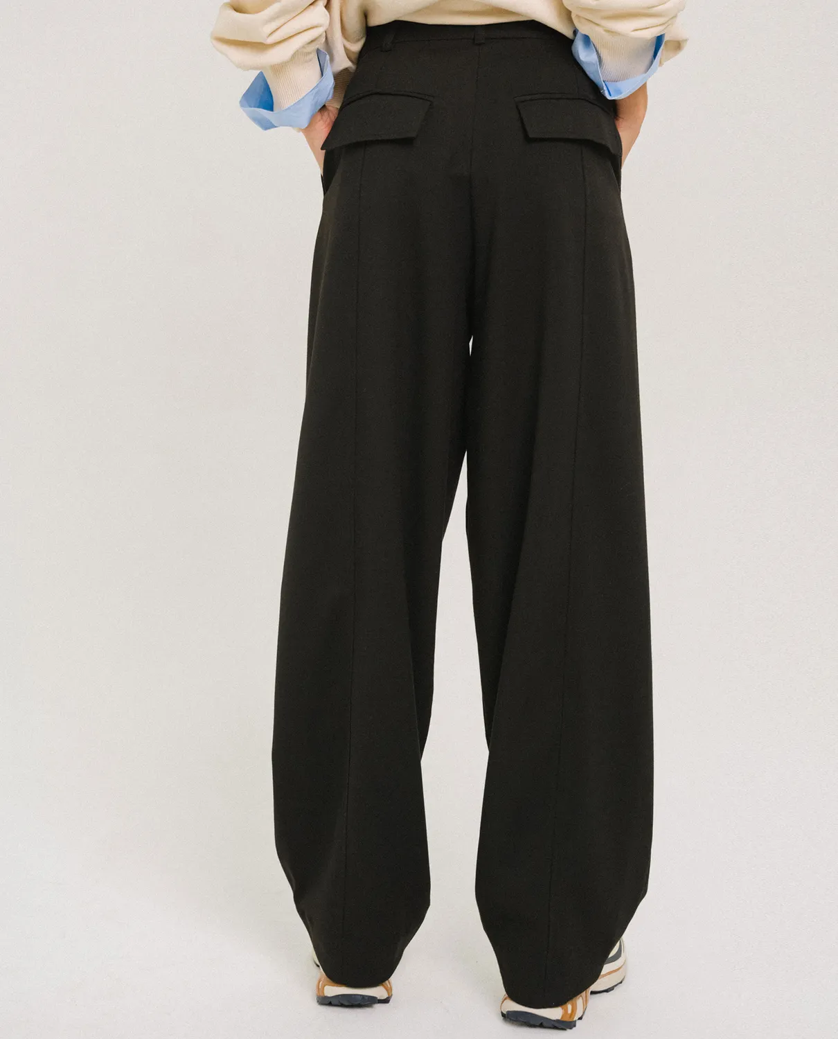 TINSELS EDWIN NOIR pantalon gabardine barrel